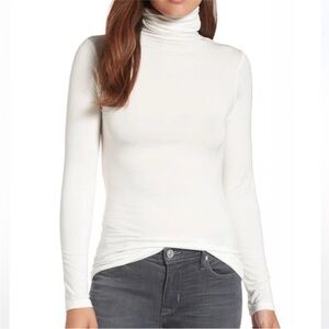 Halogen Cream Turtleneck Top